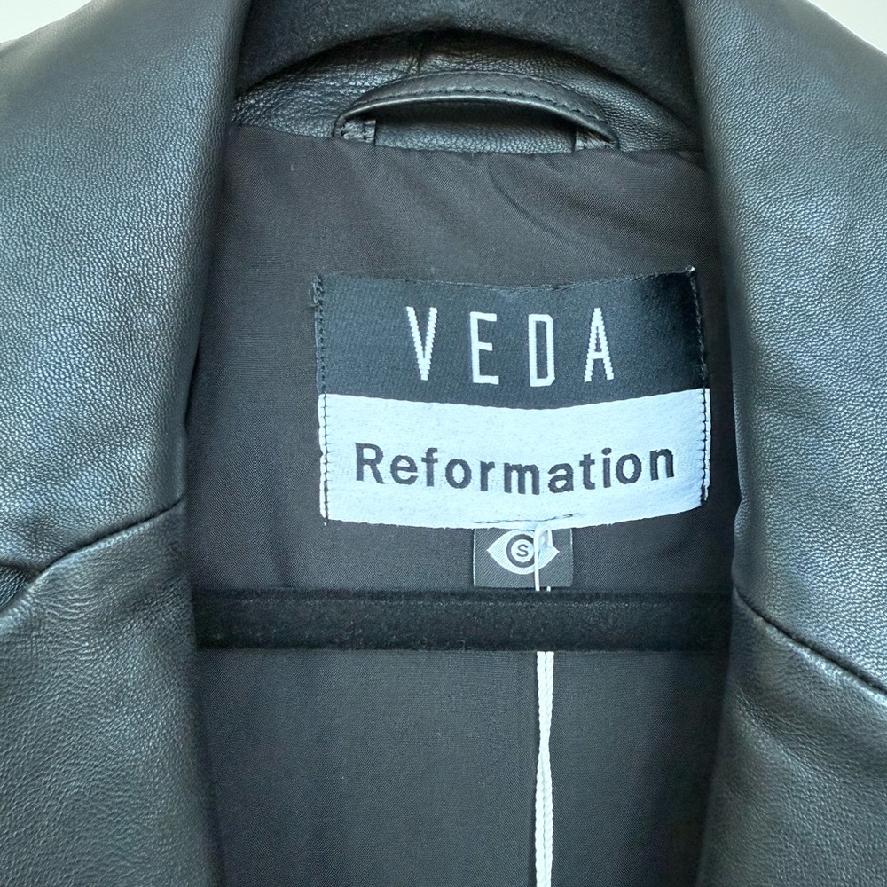 Reformation Black Leather Jacket - Picture 4 of 8